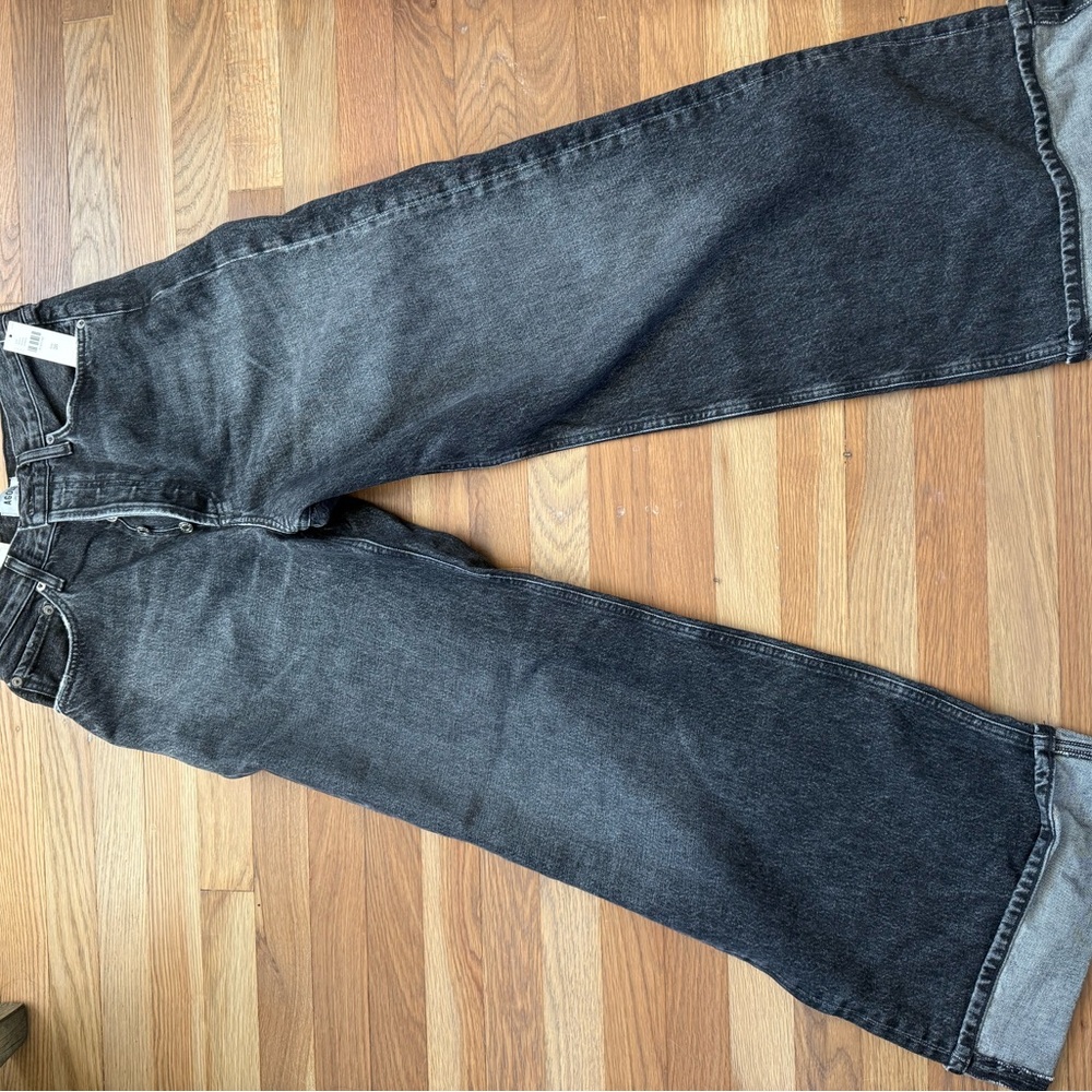 Agolde Women's Dark Gray Relaxed Jeans